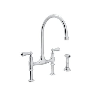 Rohl Perrin & Rowe Georgian Era Bridge Kitchen Faucet with Side Spray