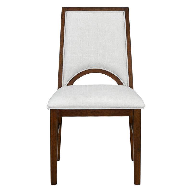 Round Dining Table Set for 4 with Extendable Top and Comfortable Upholstered Chairs for Family Meals