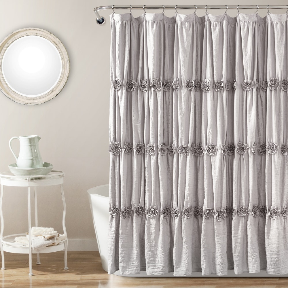 CAROMIO Bath Shower Curtain for Bathroom Fabric Shower Curtain 54 x 78 Inches Hotel Shower Curtain Machine Washable 170 GSM Heavy Duty Scandi Leaf