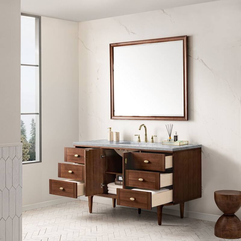 James Martin Vanities 670-V60S-3CAR Amberly 60" Free Standing or Wall