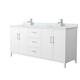 Option White, Nickel Trim, White Carrara Marble Top