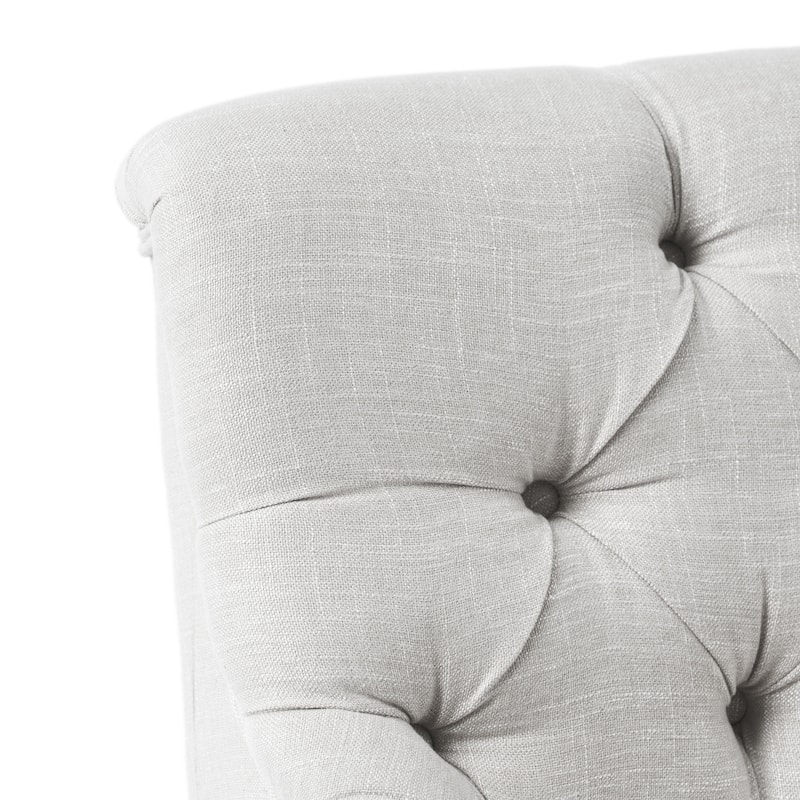 Sofa Couch with Birch Legs for Living Room, Loveseat with Button Tufted Backrest, Comfortable Upholstered Settee, Light Grey