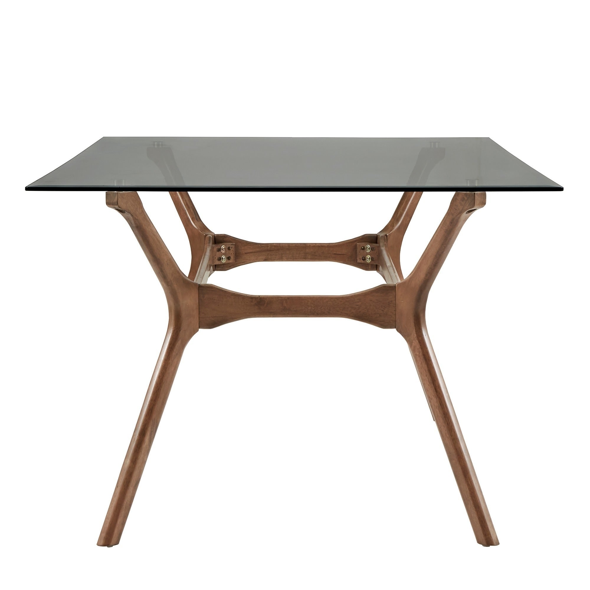 Nadine Mid-Century Dark Walnut Finish Rectangular Dining Table by