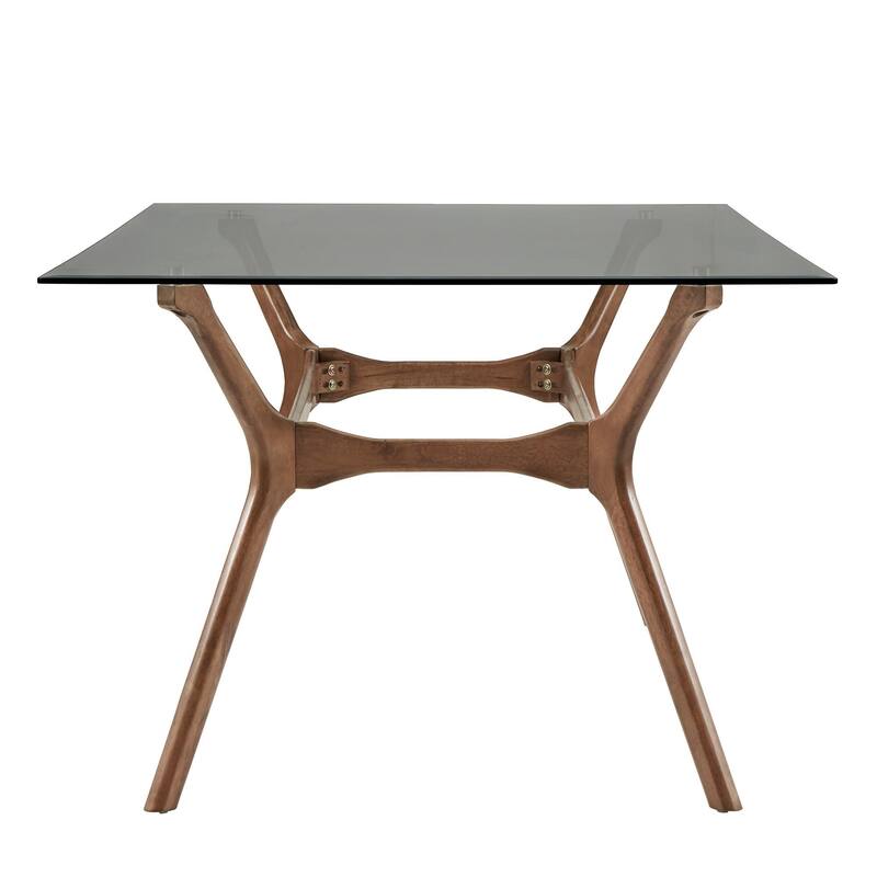 Nadine Mid-Century Dark Walnut Finish Rectangular Dining Table by iNSPIRE Q Modern