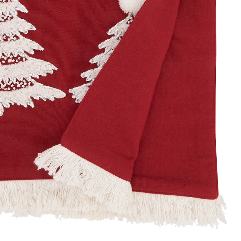 Whimsical Winter Christmas Trees Table Runner - 16"x72"