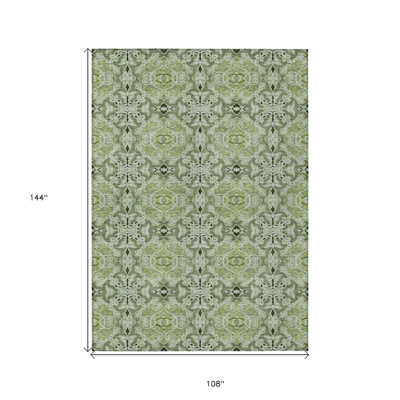 HomeRoots Medallion Transitional Rectangle Outdoor Rug