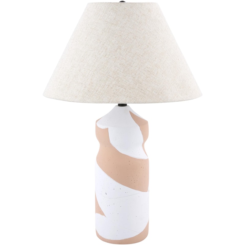 Livabliss Rovyn Modern Accent Table Lamp - Pink/White