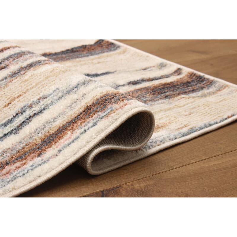 ECARPETGALLERY Machine Woven Atelier Ivory Area Rug