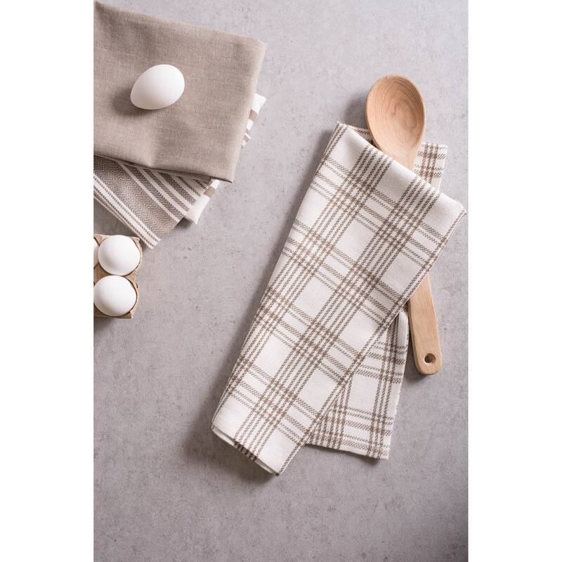 Design Imports Assorted Woven Dishtowel Set of 5 (28 inches long x 18 inches wide)