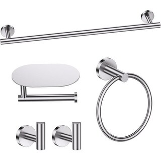 (Brushed Nickel) Bathroom Hardware Set, 304 Brushed Stainless Steel, 24 ...