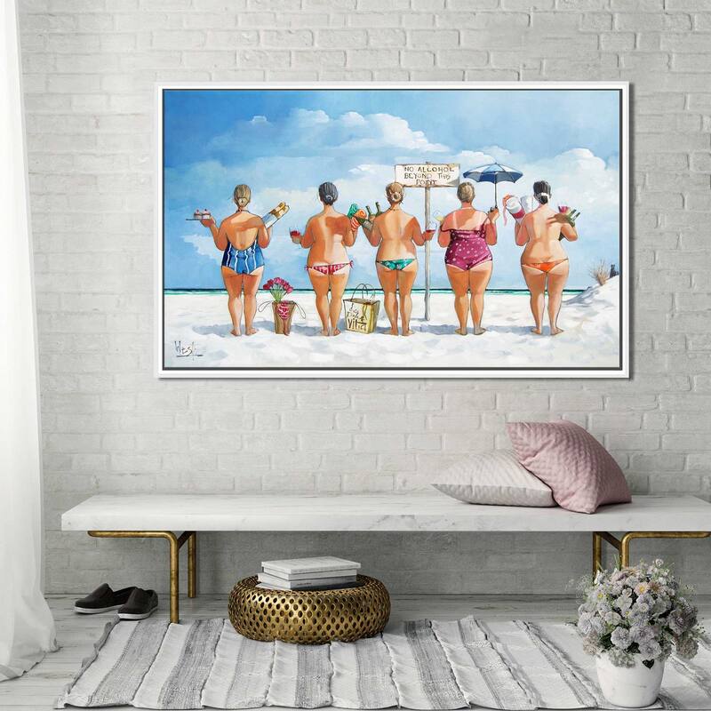 "No Alcohol Beyond this Point II" Print on Floating Canvas
