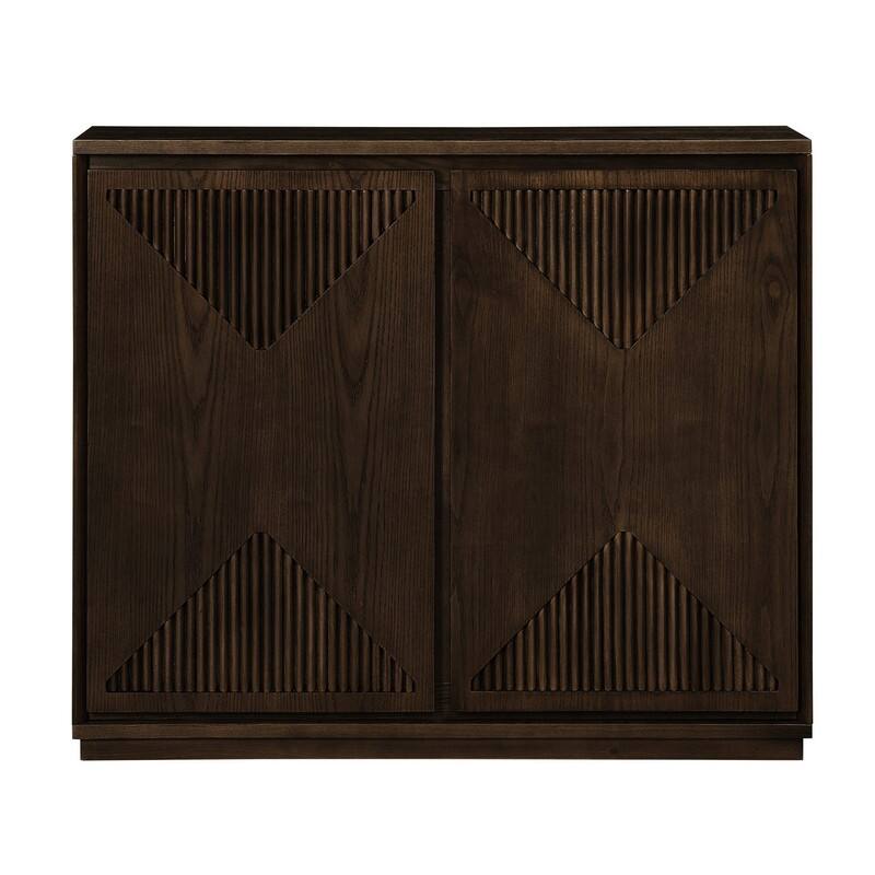 Mid Century Modern Narrow Buffet Cabinet with Storage, Side Cabinetfor Living Room or Entryway Organization