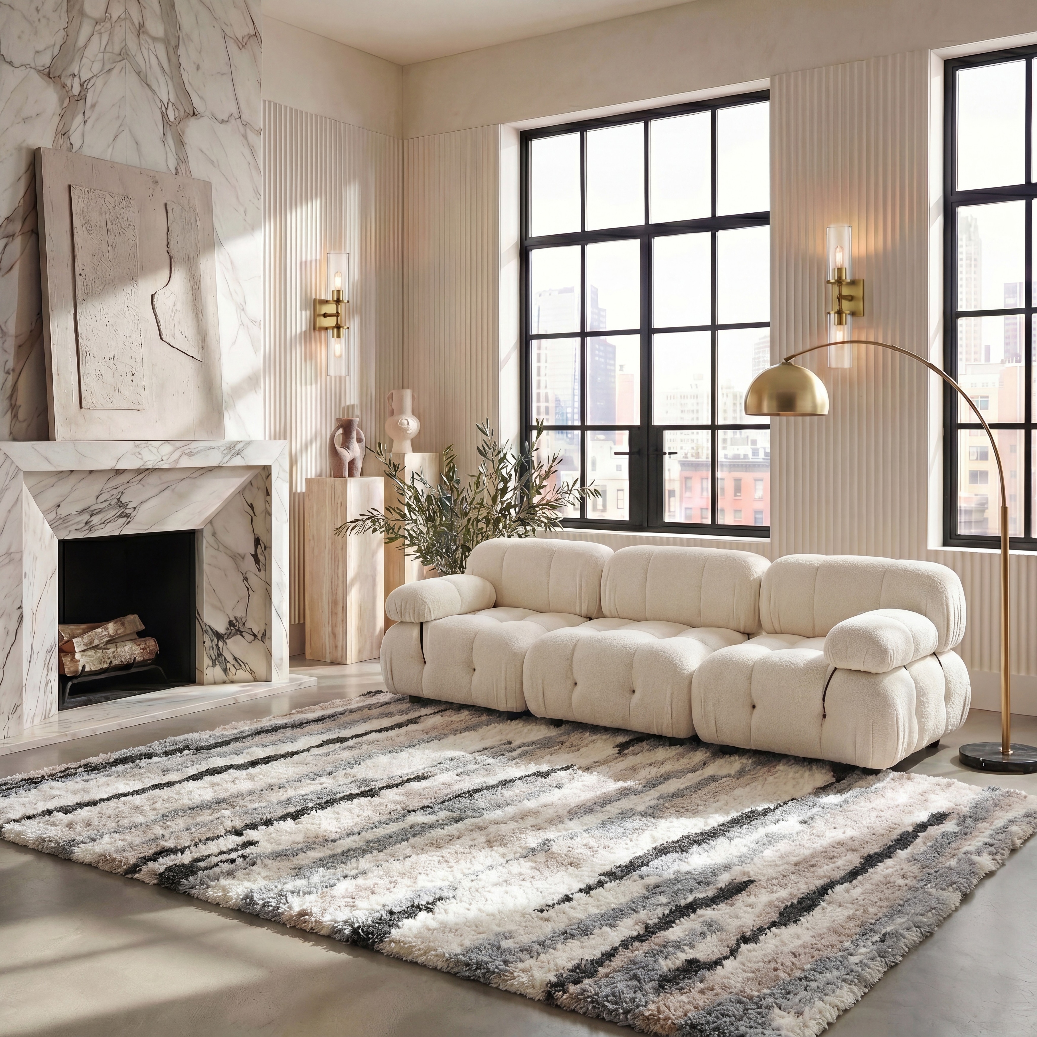 SAFAVIEH Fontana Shag Rute Modern 2-inch Thick Rug