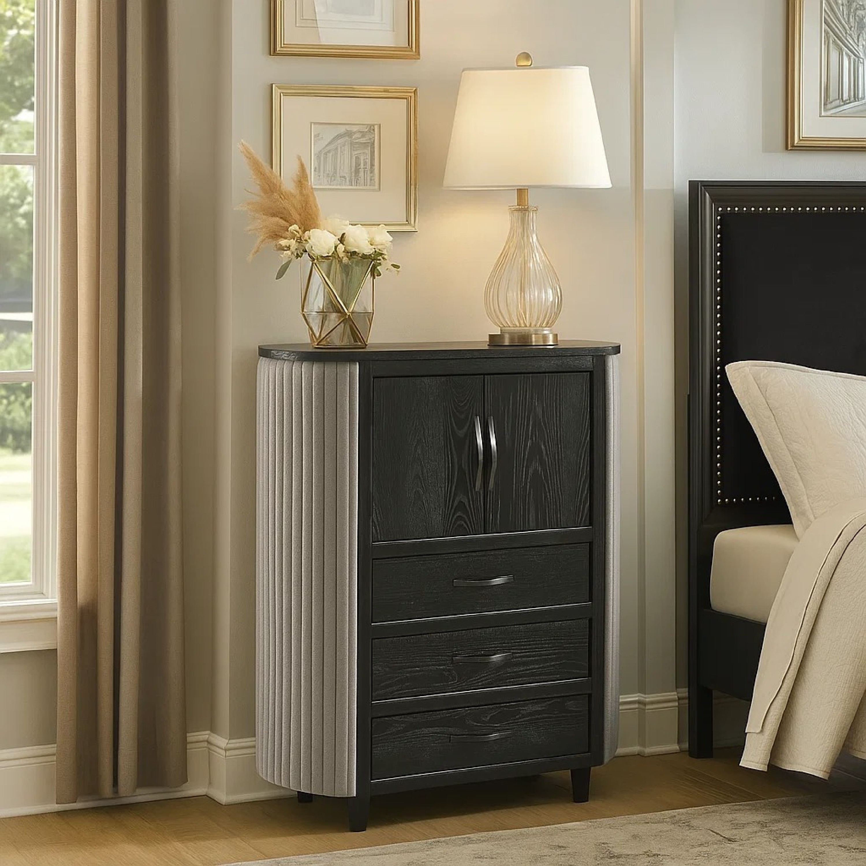 ribbed dresser Sera 6-Drawer Plank+Beam Do not use chemical based abrasive cleaning materials Lettos Whitewash Wooden Ribbed Front
