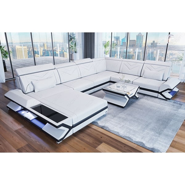 Sofadreams sectional sofa San Francisco XL with coffee table Bed Bath