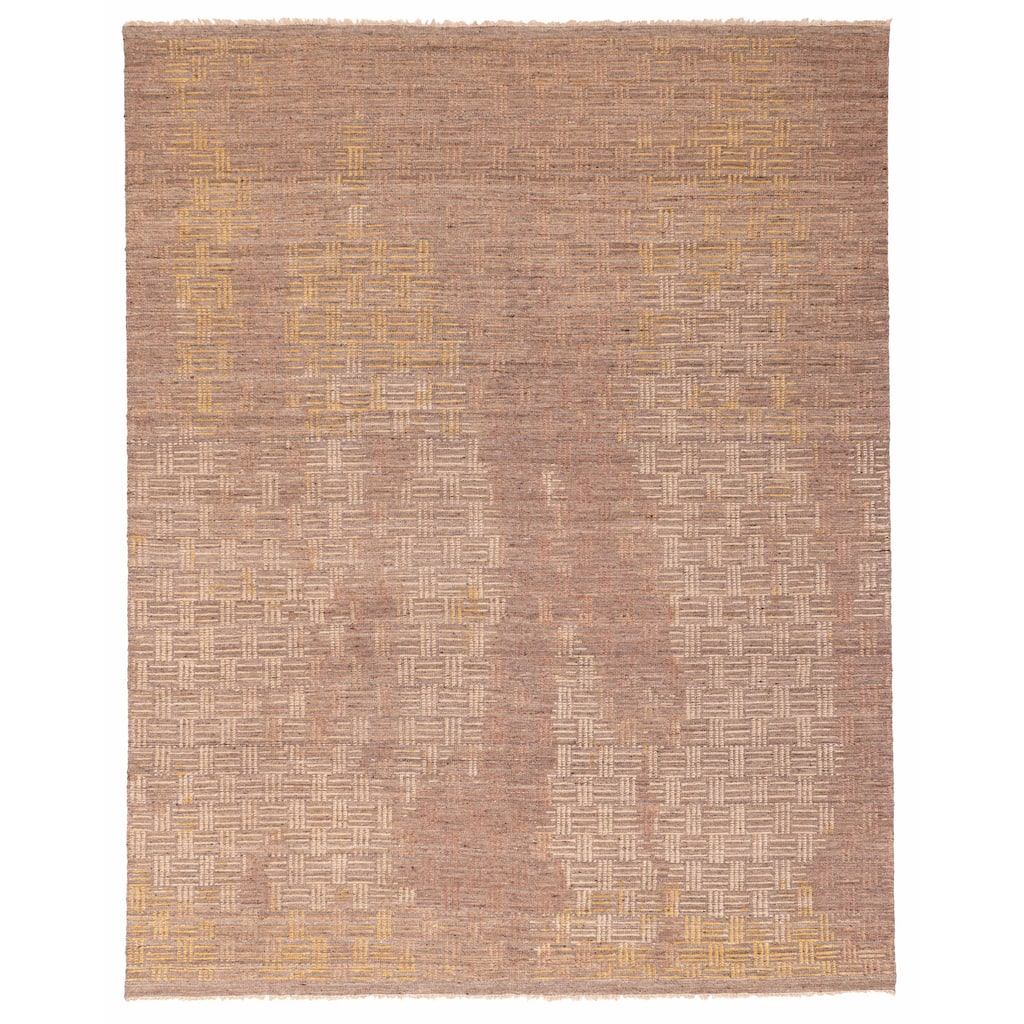 ECARPETGALLERY Hand-knotted Tangier Brown Wool Rug - 8'3 x 10'3