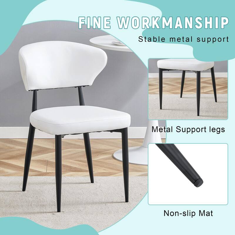Minimalist Ergonomic Dining Chair,With A Curved Backrest For Comfortable Design