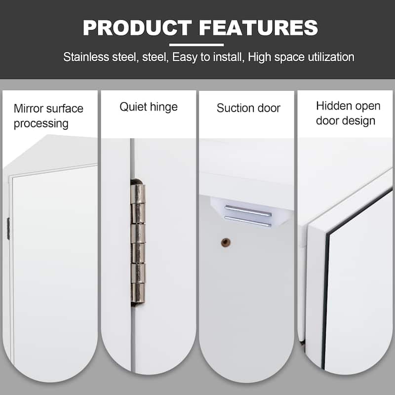 Triple Shelf Storage Cabinet Bathroom Triangle Cabinet