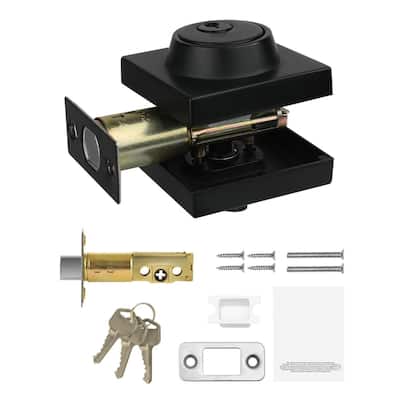 Single Cylinder Deadbolt Lock for Interior and Exterior Doors Perfect for Residential or Public Space - 2.56 x 2.56 x 1.04 in