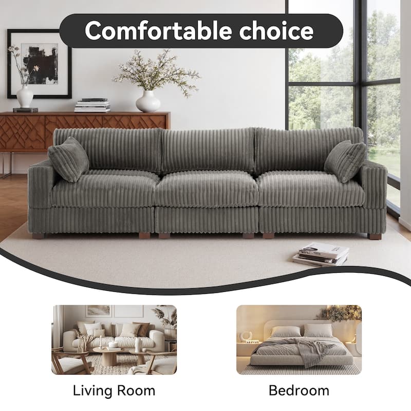 U-shaped Modular Sectional Set Upholstered Sofa Couch