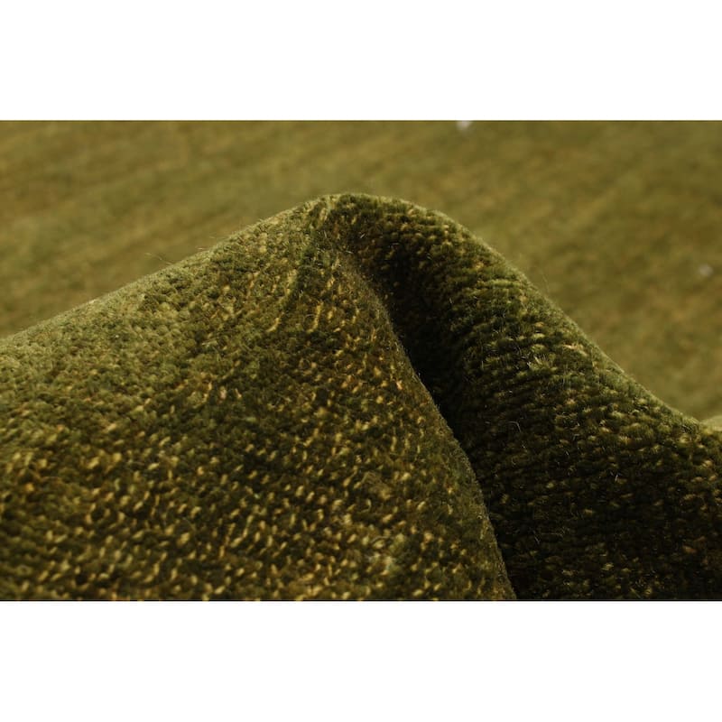 ECARPETGALLERY Hand-knotted Vibrance Green Wool Rug - 4'0 x 6'2