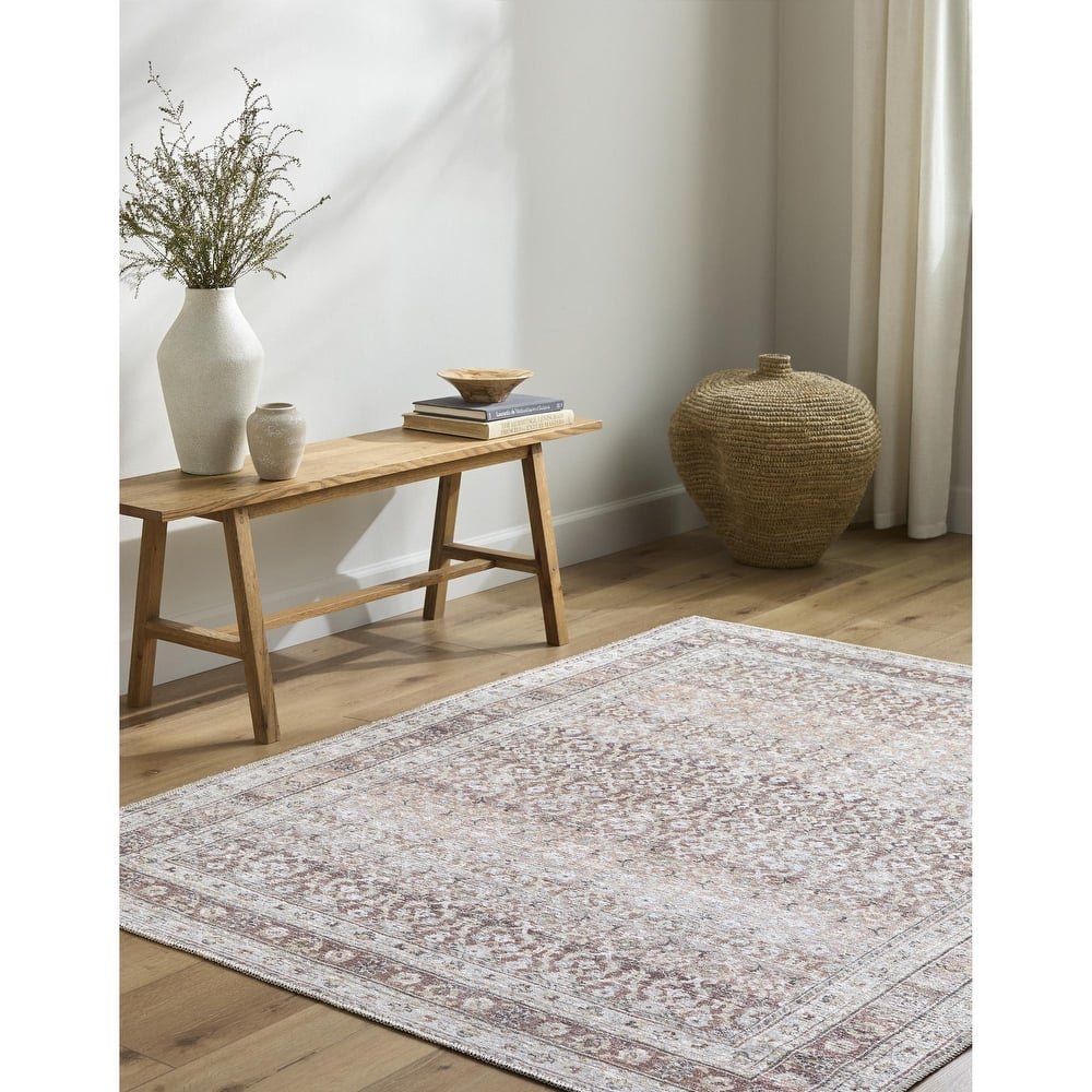 Livabliss Vinny Traditional Border Indoor/Outdoor Area Rug