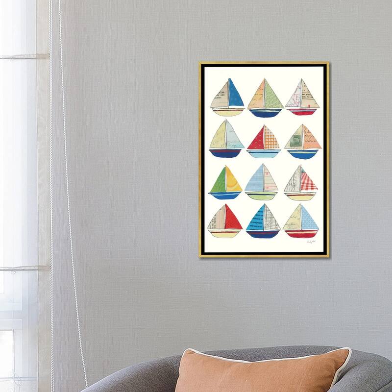 iCanvas "Wind And Waves VII" by Courtney Prahl Framed Canvas Print