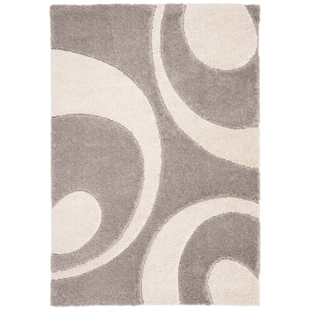 SAFAVIEH Florida Shag Jayati Abstract 1.2-inch Thick Rug