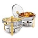 preview thumbnail 1 of 3, 2/4/6/8 Sets 5 Qt Stainless Steel Round Chafing Dish 2-Sets