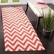 preview thumbnail 46 of 112, SAFAVIEH Handmade Flatweave Dhurries Sandie Modern Wool Rug 2'6" x 8' Runner - Red/Ivory