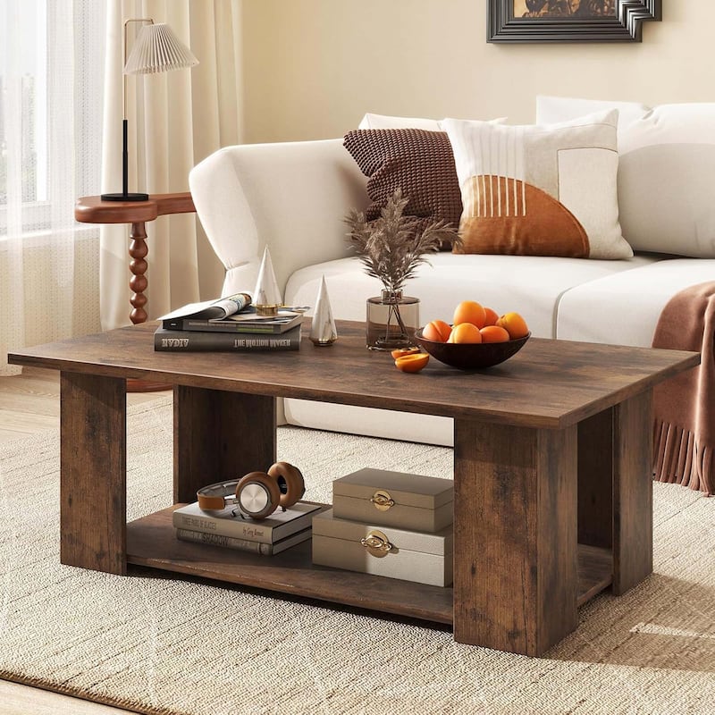 Modern Sofa Side Center Table Accent TV Stand w/Storage