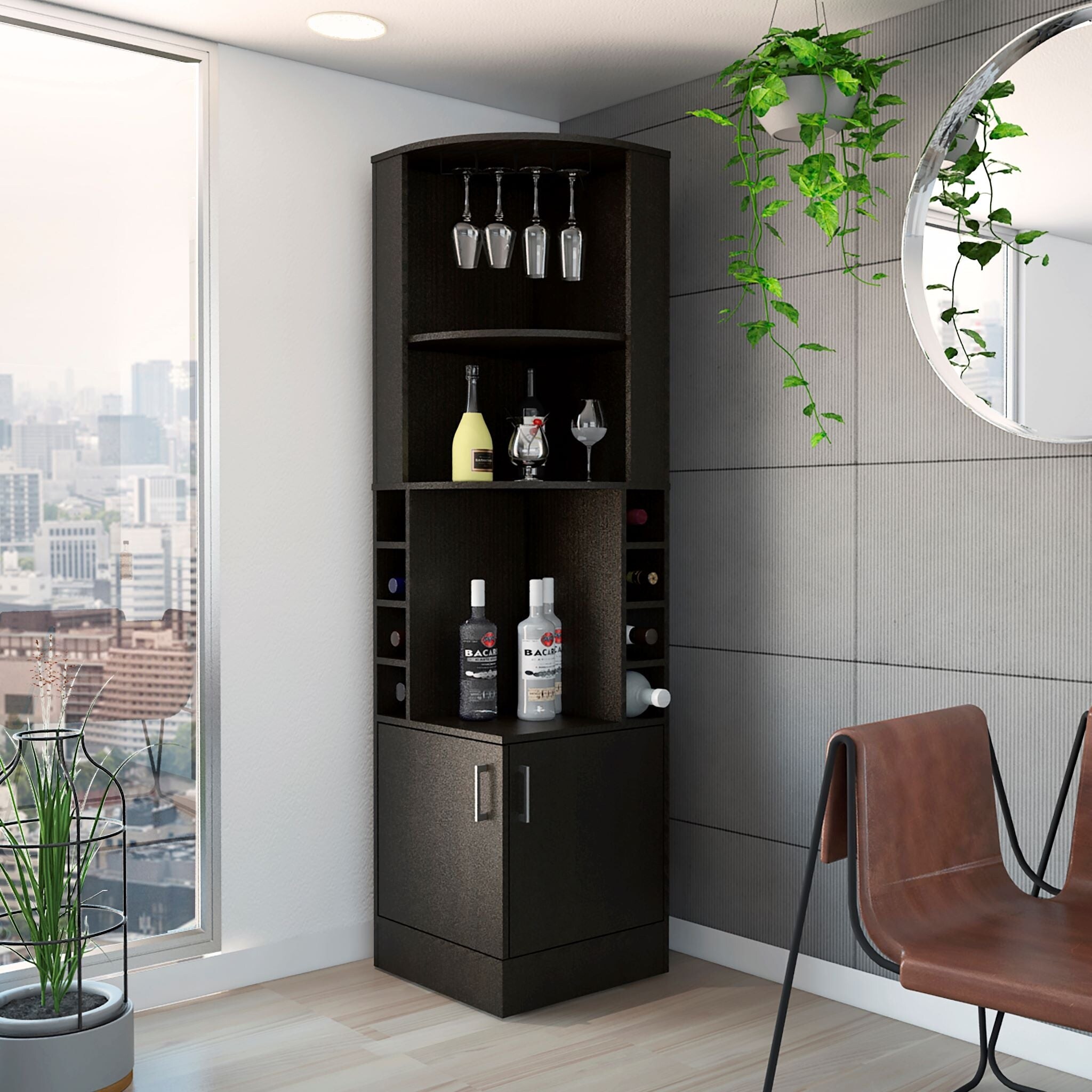 Boahaus expandable hot sale bar cabinet