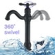 preview thumbnail 18 of 16, Vibrantbath 360° Swivel Bathroom Vessel Sink Faucet With Drain Included