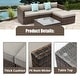 preview thumbnail 11 of 18, COSIEST Outdoor Patio Brown Wicker Sectional Sofa Set
