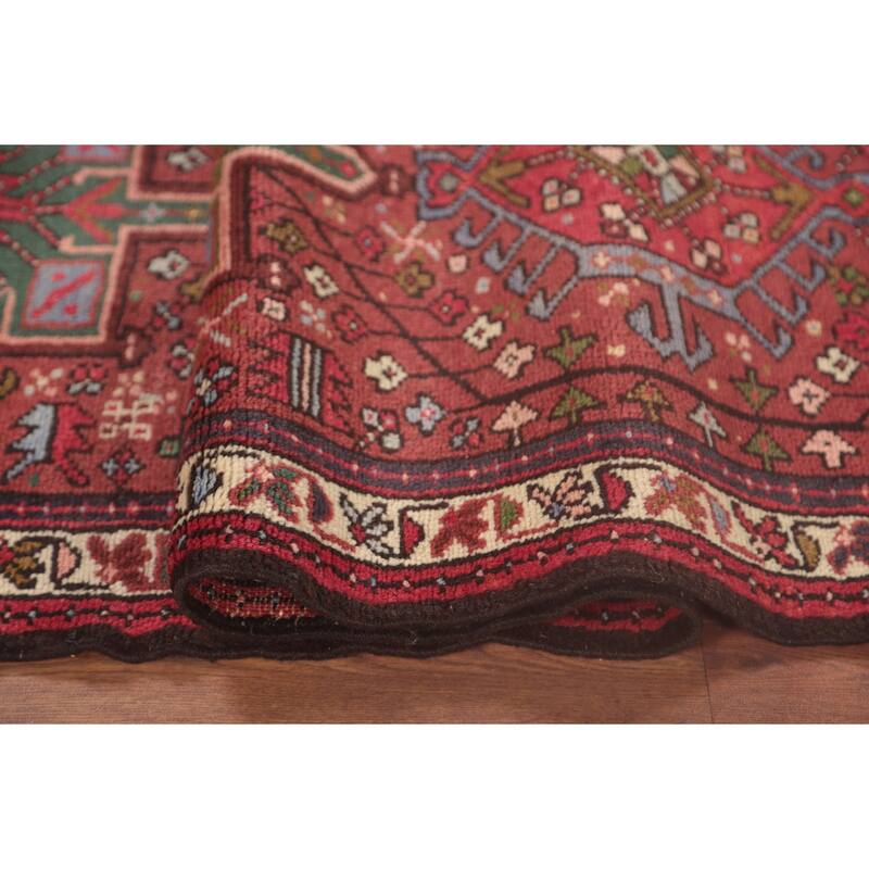 Tribal Geometric Gharajeh Persian Runner Rug Handmade Wool Carpet - 2'4"x 9'7"