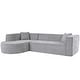 preview thumbnail 9 of 41, Roomfitters Modern Sectional Sofa with Curved Design, Luxurious Chenille Fabric, Two Throw Pillows, L-Shaped Modular Couch