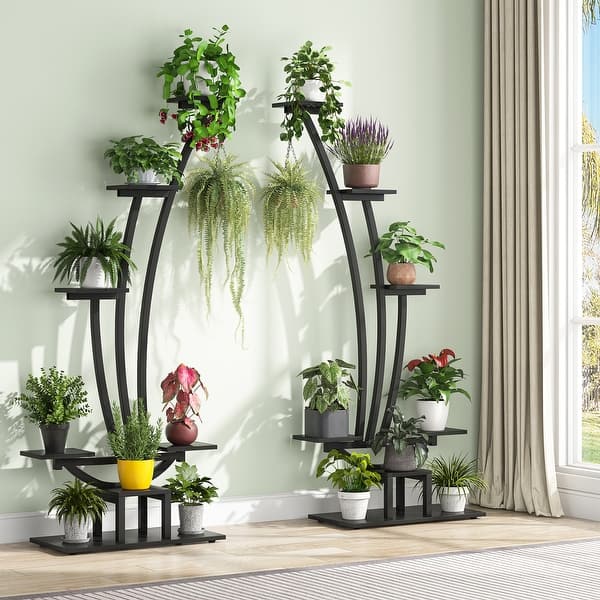 ginder Megalopolis Pikken Indoor Plant Stand Pack of 2, 6-Tier Flower Rack for Home Garden - On Sale  - Overstock - 35696626