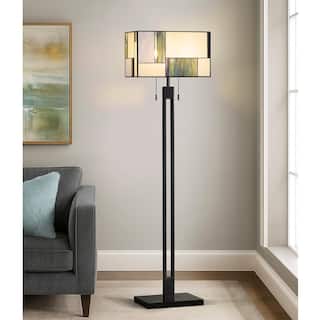 HOMEGLAM Aurae 62" H Modern Tiffany Glass Floor Lamp