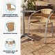 preview thumbnail 25 of 32, 4 Pack Aluminum and Rattan Commercial Indoor-Outdoor Restaurant Stack Chair