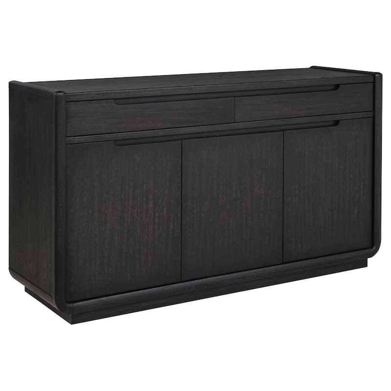 Leandro 2-drawer Dining Sideboard Server Burnished Black - 64" x 19" x 36" - Burnished Black