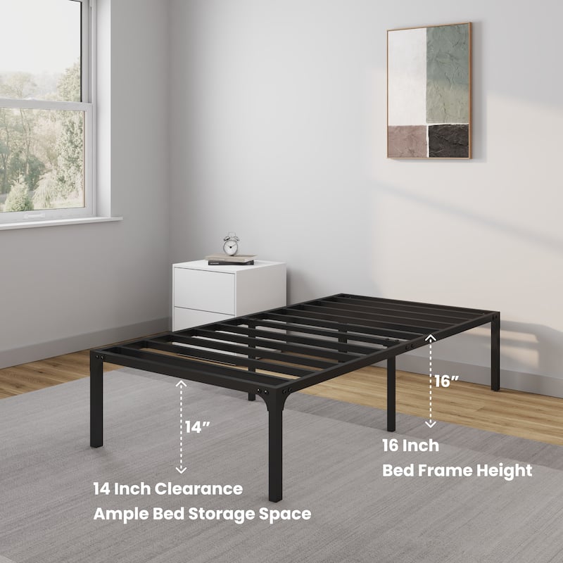 NapQueen ZETA 16 Inch Height Metal Platform Bed Frame