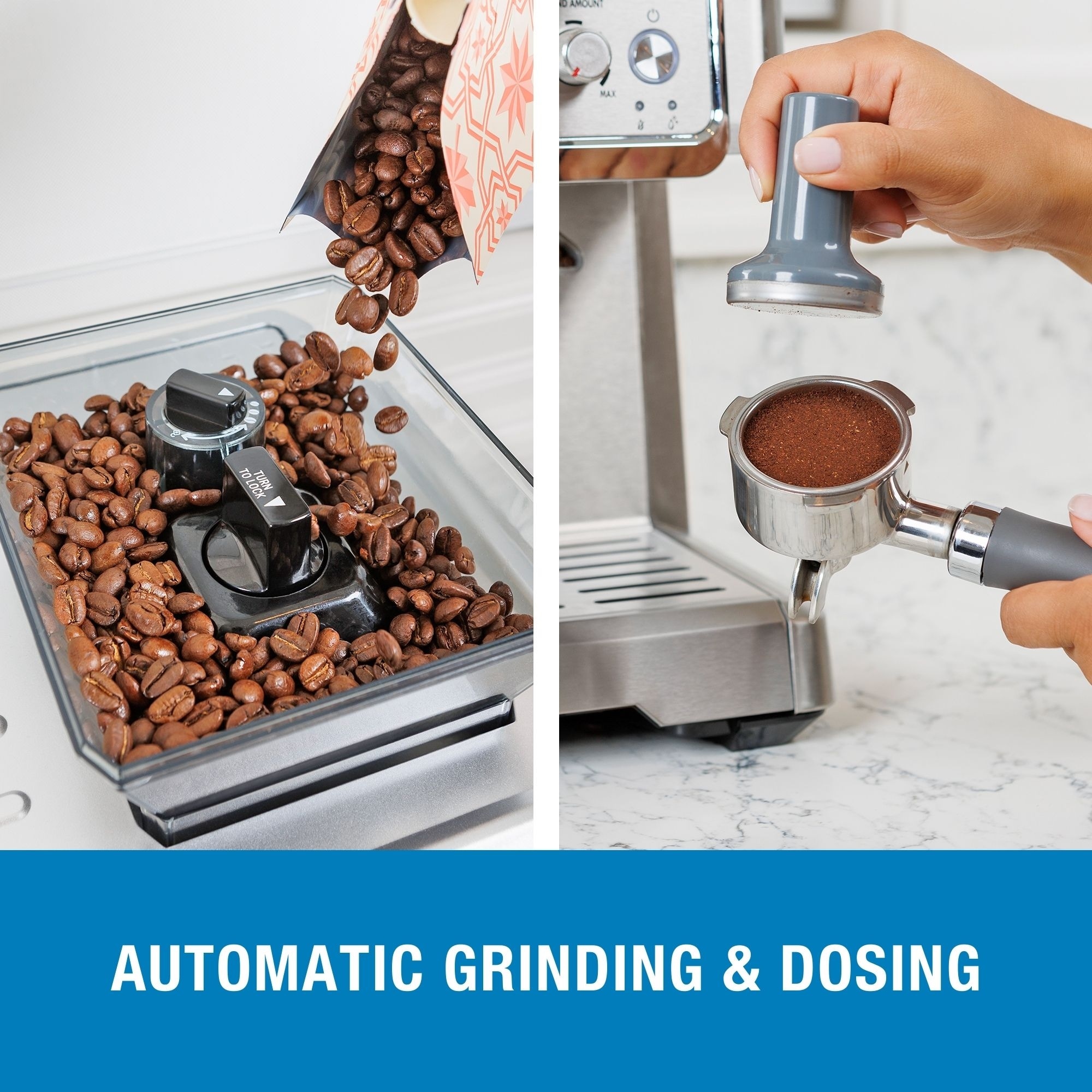 Kenmore Espresso Machine 15 Bar Grinder Milk Frother Stainless Steel