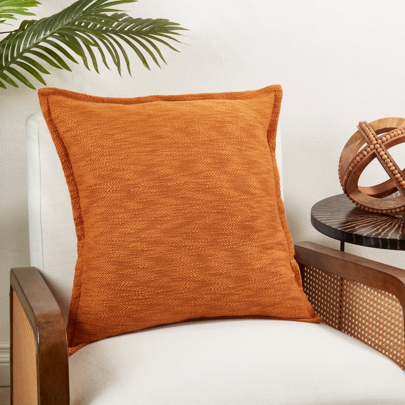 Textured Elegance Flange Throw Pillow
