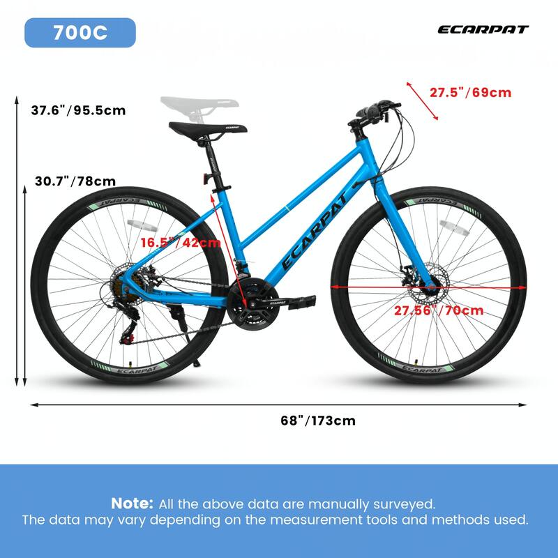 700Cx35 Road Bike with Aluminum Alloy Wheels, 21-Speed Gear System