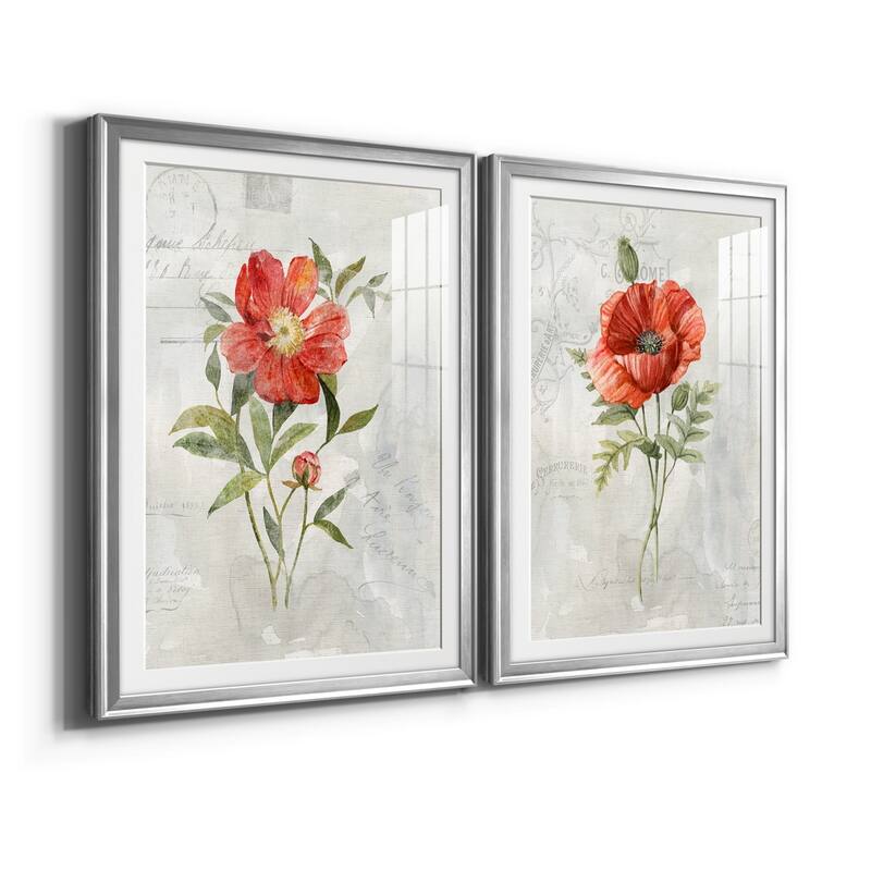 Linen Peony Premium Framed Print - Ready to Hang