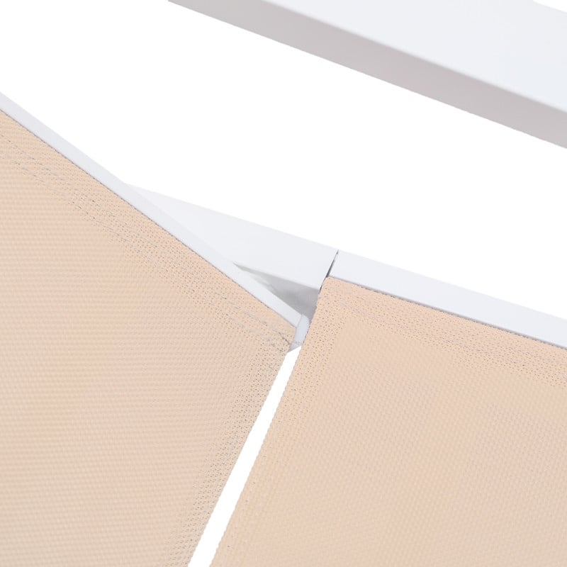 Marlin Adjustable Aluminum Patio Lounge Chair with UV-Protected Breathable Mesh Sling and Armrests, Fully Reclining