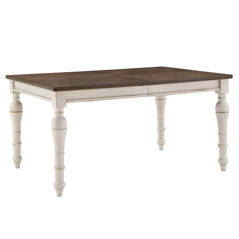 Tournus 4-6-Person Extendable Solid Rubberwood Dining Table Set by iNSPIRE Q Classic