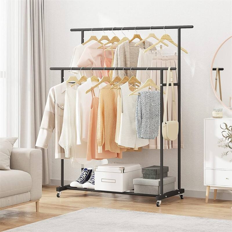 Rod Clothing Garment Rack - 17.71"D x 39.76"W x 47.63"H