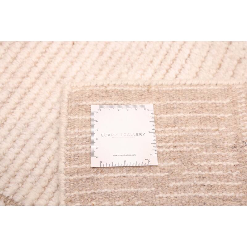 ECARPETGALLERY Hand-knotted Tangier Cream Wool Rug - 4'11 x 7'11