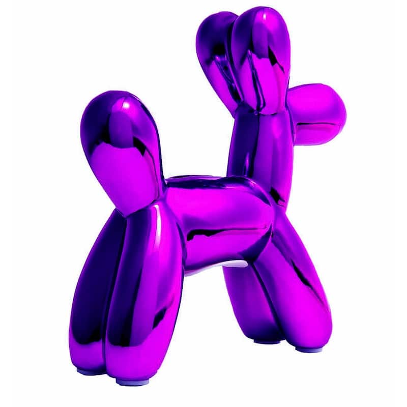Interior Illusions Plus Purple Mini Ceramic Dog Piggy Bank - 7.5" tall